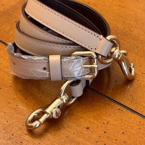 Coach two tone leather replacement shoulder strap with gold hardware